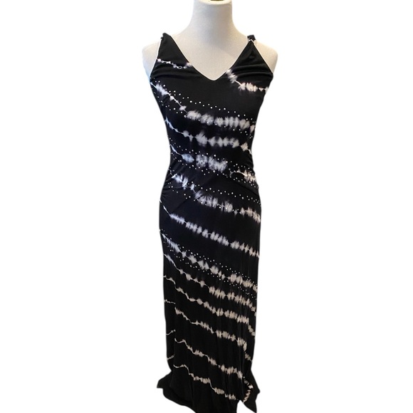 INC International Concepts Dresses & Skirts - INC International Concepts B/W Tie-Dyed Very Long Maxi Dress